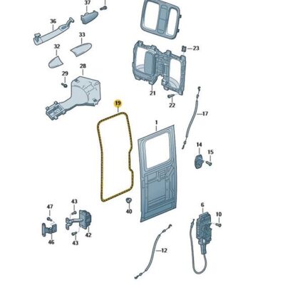 Türdichtung Dichtung Tür Kabinentür VW Crafter 2E3841817A