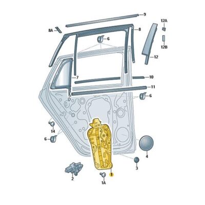 Fensterheber ohne Motor rechts Skoda Enyaq 5LA839462
