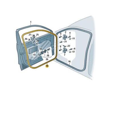 Türdichtung Dichtung Tür vorne aussen VW Touareg 7P0837911A