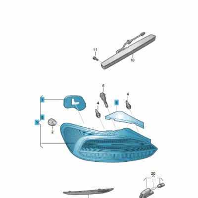 LED Schlussleuchte Rücklicht links VW Scirocco 1K8945207