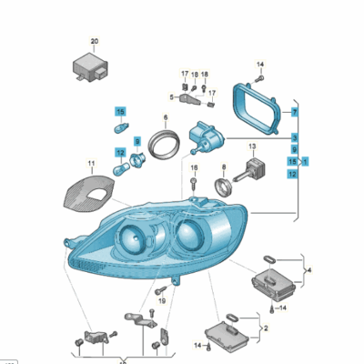 Scheinwerfer rechts VW Golf Plus 5M1941754B