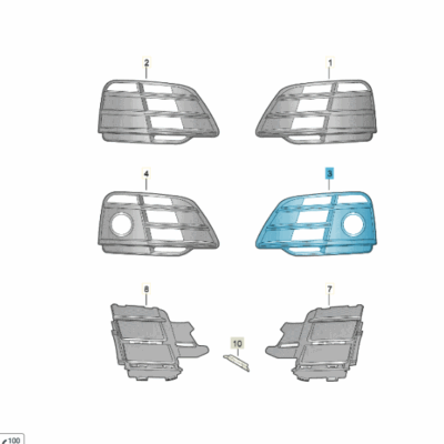 Luftführungsgitter Grill links Audi Q5 80A807679K RU6
