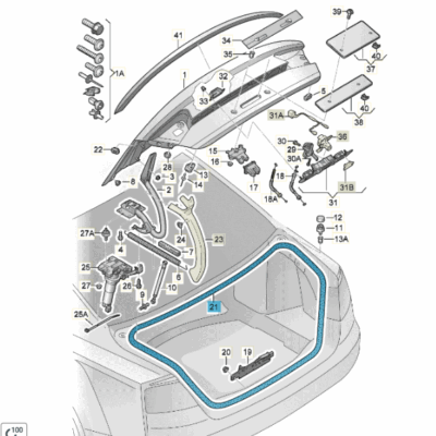 Dichtung Heckklappe Dichtgummi Kofferraum Audi A8 4H0827705B