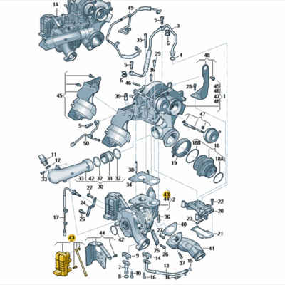 Reparatursatz Stellmotor für Turbolader Audi A6 A7 Q5 059145482