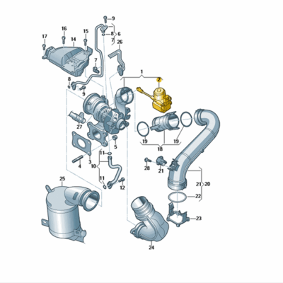 Stellmotor Turbolader Actuator Audi A3 VW Golf Seat Leon 04E198725