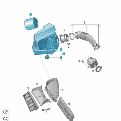 Luftfilter Luftfilterkasten Gehäuse Audi A6 A7 4G0133838E