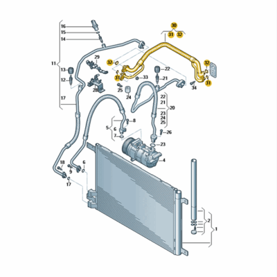 Kältemittelleitung Klimaleitung Audi Seat Skoda VW 5WB816738C