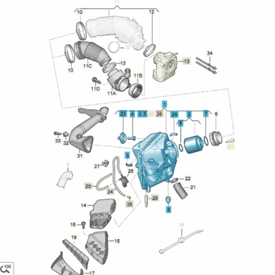 Luftfilter Luftfilterkasten Gehäuse Audi A6 4F0133837BB