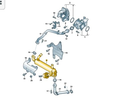 Agr Kühler Abgaskühler VW Crafter 076131512F