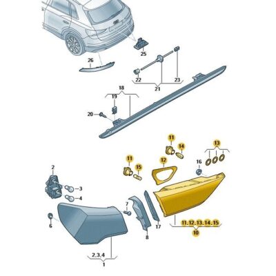 LED Schlussleuchte Rückleuchte Heckleuchte rechts Audi Q3 83A945094