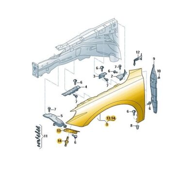 Kotflügel vorn rechts unlackiert Audi A1 82A821022