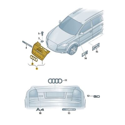Kühlergrill Chrom Grau S-Line Single Frame Audi A4 8E0853651M 1QP