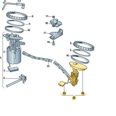 Geber für Kraftstoffvorratsanzeige Dichtflansch Audi A6 4F0201317