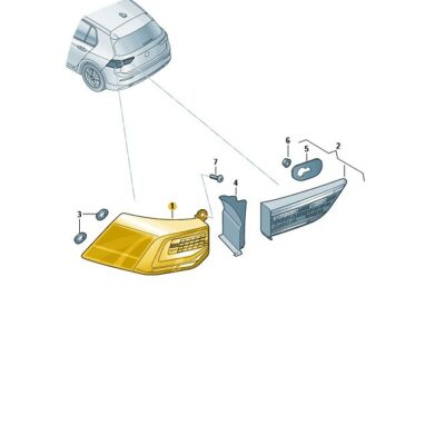 LED Schlussleuchte Rückleuchte Heckleuchte links VW Golf 5H0945207A