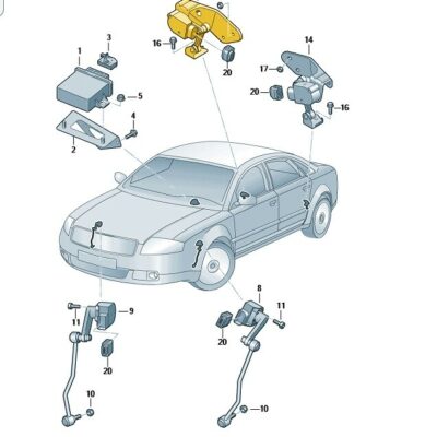 Niveausensor Leuchtweitenregulierung rechts Audi A8 VW 4E0616572E