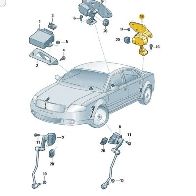 Niveausensor Leuchtweitenreg. links Audi A8 VW Phaeton 4E0616571E