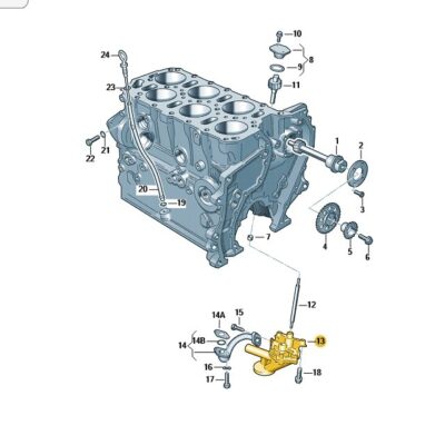 Ölpumpe Audi A3 TT VW EOS Golf 022115105E