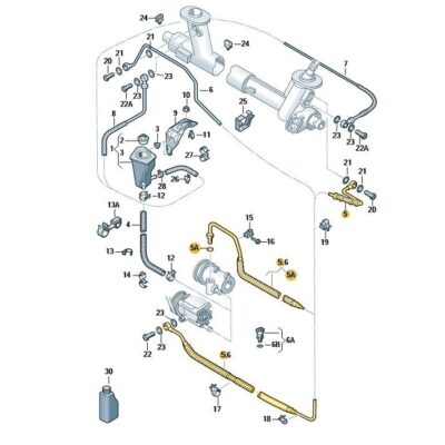 Servolenkung Schlauch Servoschlauch VW Lupo Polo 6N1422893J