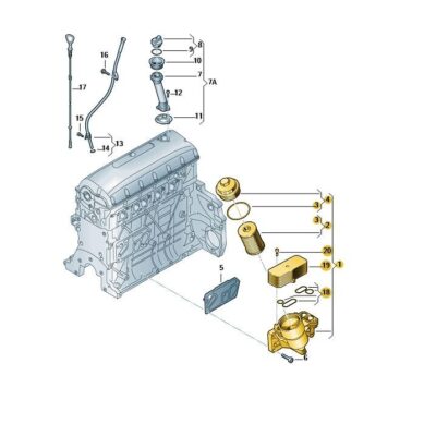 Ölfilterhalter VW T5 070115389E
