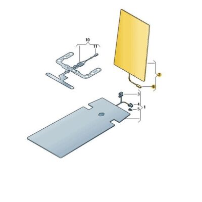 Lehnen Heizelement Sitz Heizung vorn VW Touran 5TA963557