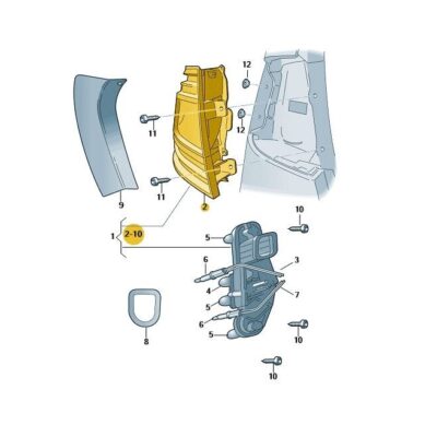 Schlussleuchte Rückleuchte rechts Skoda Octavia 5E9945112A