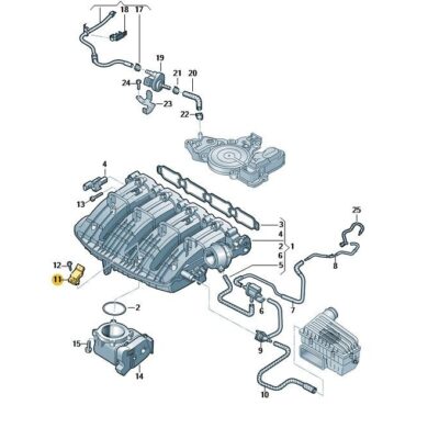 Drucksensor Audi Seat Skoda VW 06L906051H