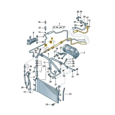 Kältemittelschlauch Klimaleitung Seat Skoda VW Polo 6R1820743AA