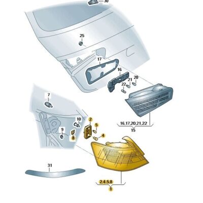 LED Schlussleuchte Rückleuchte Heckleuchte links Audi A3 8V4945095D