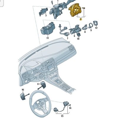 Steuergerät Lenksäulenelektronik Audi Seat Skoda VW 5Q0953569A