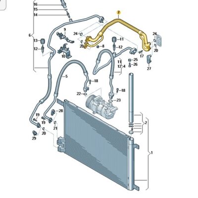 Klimaleitung Klimaschlauch Audi Seat Skoda VW 5Q1816738C