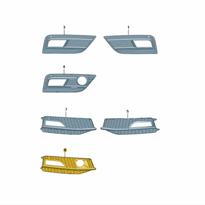 Luftführungsgitter Gitter Grill rechts Audi A4 B8 8K 8K0807682N 01C
