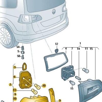 Schlussleuchte links aussen VW Sharan 2011>2016 7N0945095G