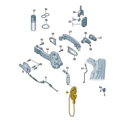 Türschloss links vorne Fahrertür VW Crafter 2E1837015E