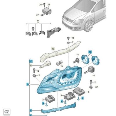 Scheinwerfer links VW Sharan 7N1941753B