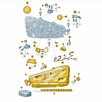 LED Scheinwerfer vorne rechts Skoda Scala Kamiq 657941016