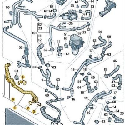 Kühlmittelschlauch VW Golf Octavia Seat Leon Audi A3 5Q0122051AR