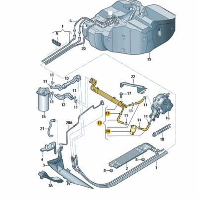 Kraftstoffleitung Kraftstoffrohr Audi Seat Skoda VW 1K0130308J