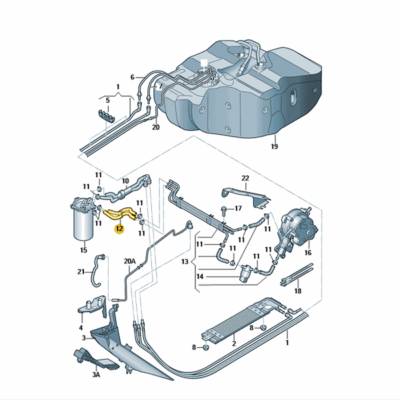Kraftstoffleitung Kraftstoffrohr Audi Seat Skoda VW 1K0130307M