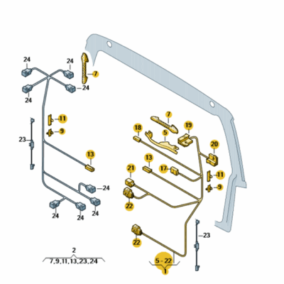 Kabelbaum Leitungssatz Heckklappe links VW Golf Plus 5M0971147AS