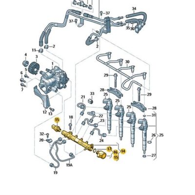 Kraftstoffverteiler Einspritzleiste VW T6 04L130093