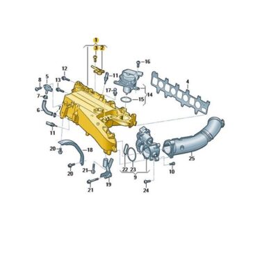 Saugrohr LadeluftKühler Ansaugbrücke Audi Seat Skoda VW 05L129711M