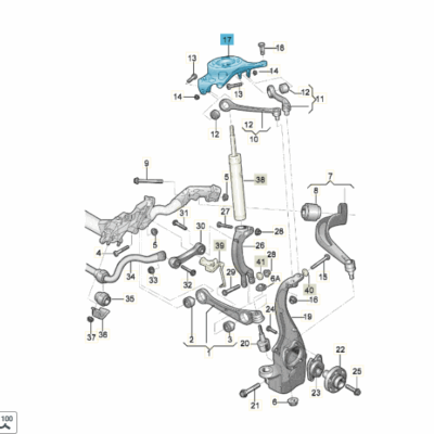 Lagerbock links Audi A4 A5 Q5 8R0412391A