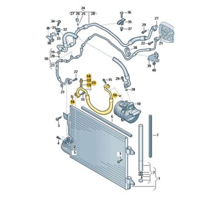 Kältemittelschlauch Klimaleitung VW Caddy 2K0816721D