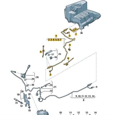 Transferleitung für Reduktionsmittel Audi A4 A5 8W0131962