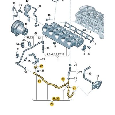 Kraftstoffleitung Kraftstoffrohr Audi A3 07K133680B