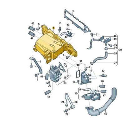 Saugrohr LadeluftKühler Ansaugbrücke Audi A4 A5 A6 Q5 04L129711AF