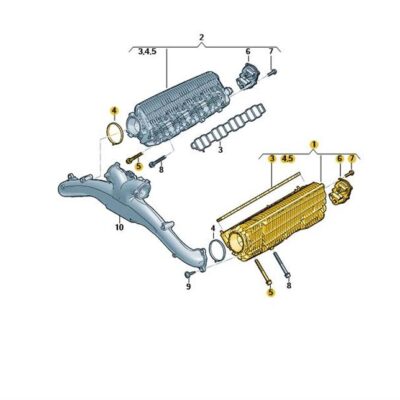 Ansaugbrücke Saugstutzen Saugrohr links Audi A8 VW Touareg 057129711BL
