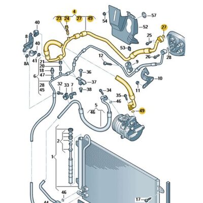 Kältemittelleitung Klimaleitung VW CC Passat 3C0820743CC