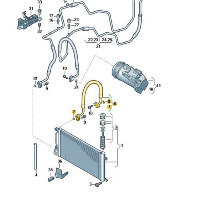 Kältemittelleitung Klimaleitung Skoda Fabia Ibiza VW Polo 6R0820721J