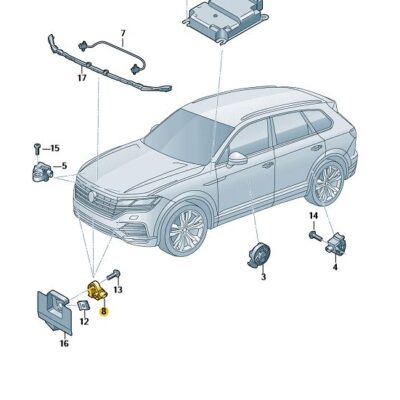 Crashsensor für Fussgängerschutz Audi Q7 VW Touareg 4N0959651F